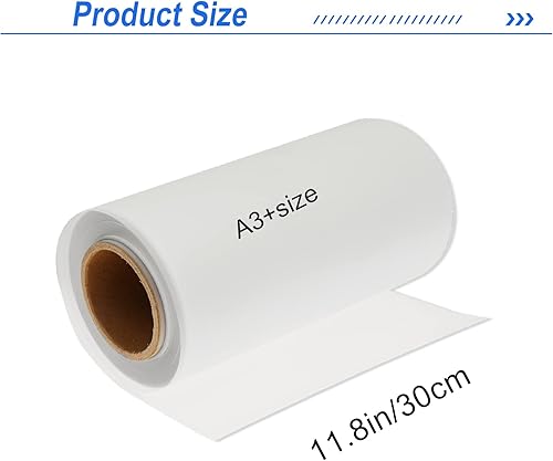 Miniatura 4 de DTF Película de transferencia de calor A3 PET rollo de transferencia de calor para camisetas ropa textil (11.8 pulgadas x 328 pies) - 328.1 ft