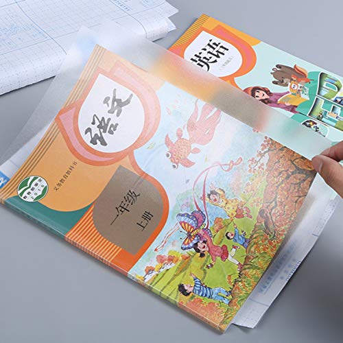 Capas plásticas para livros, filme transparente, livro didático 32 K, 10 peças, adesivo de exercício