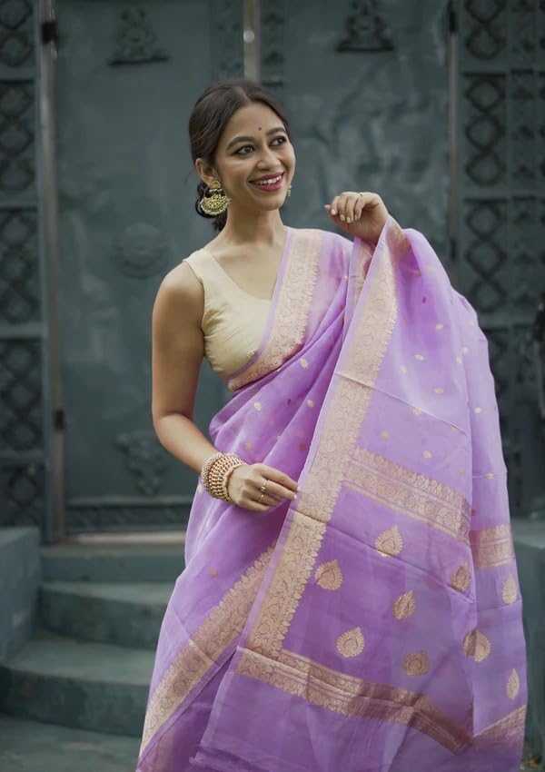 Image of Flosive Women's Cotton Saree With Blouse Piece
