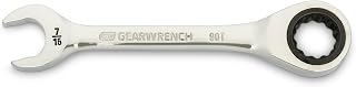 GEARWRENCH 7/16" 90-Tooth 12 Point Stubby Combination Ratcheting Wrench | 86852