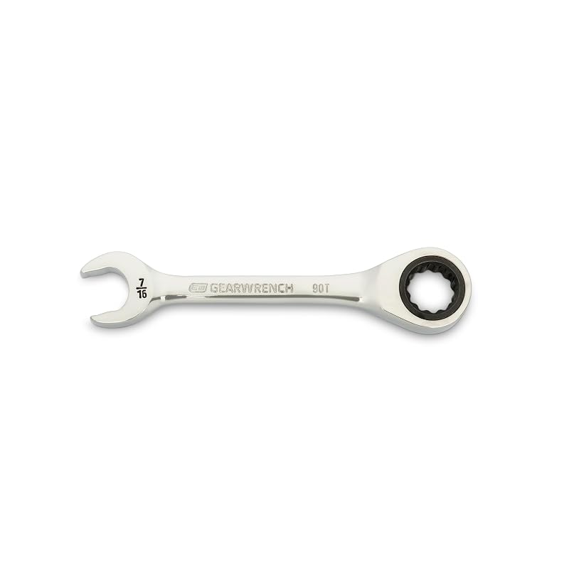 Chave combinada com catraca GEARWRENCH 11,1 mm (7/16 pol.), 90 dentes, 12 pontos, curta 86852