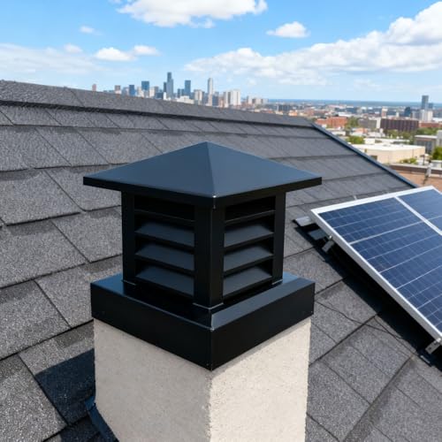 Capuchon de cheminée alu 60x60 pour optimiser le tirage d'air - 7