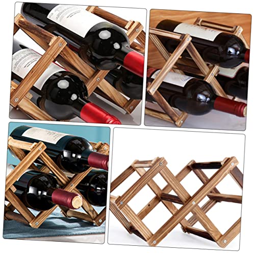 Soporte plegable para vino moderno en plástico marrón miniatura 3