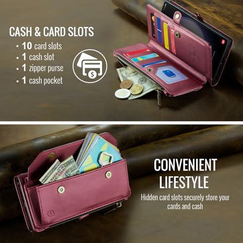 Housse en cuir synthétique souple premium pour smartphone Galaxy S23 Plus - 5