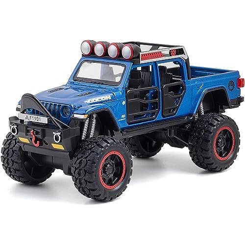 Image of 1:32 Rubicon Toy Car for Kids Diecast Metal Model Cars Light Sound Pull Back Toy Car for Kids