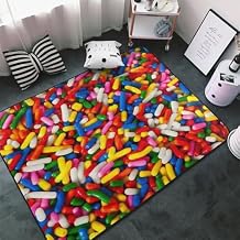 Rainbow Colorful Sprinkles Area Rug Non-Slip Floor Mat Soft Doormats for Living Room Bedroom Home Decor 60X39 Inch