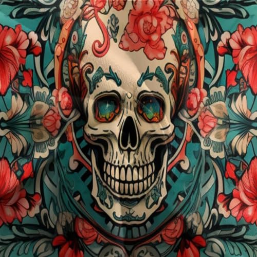 Funda edredón de calavera rosa para renovar dormitorios oscuros con microfibra suave que no se arruga 8