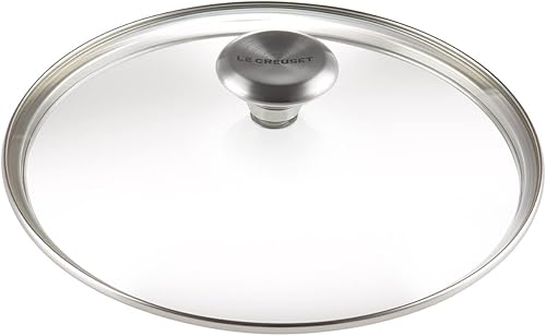 Le Creuset Tapa de cristal con perilla de acero inoxidable, 9.5"