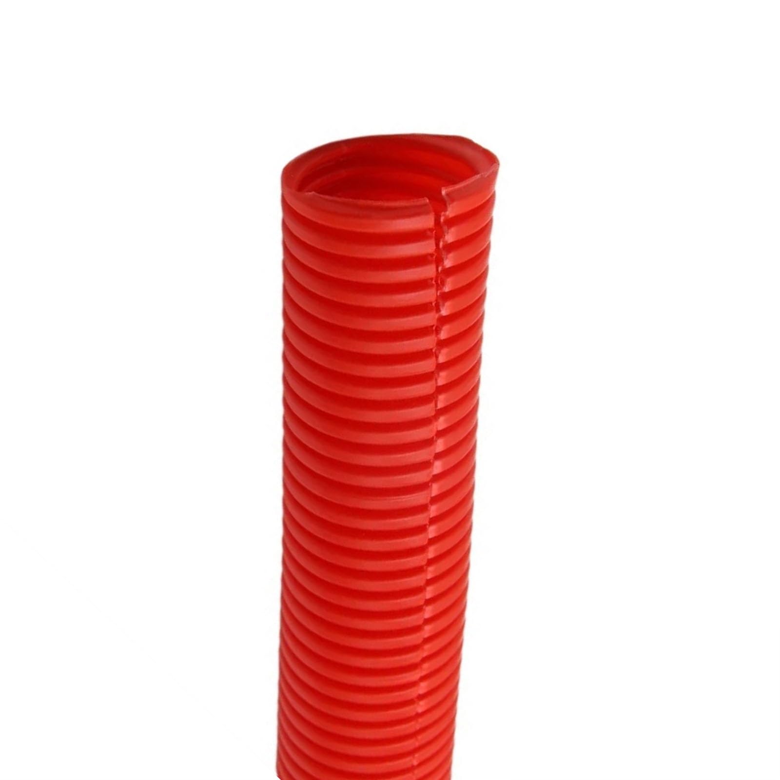 Tubo flessibile filettato in filo aperto Tubo corrugato isolato in PP ID 7,5 mm - 34,5 mm Manicotto protettivo for tubo corrugato in plastica Guaina curva(Red,AD 34.5 x ID 29MM)