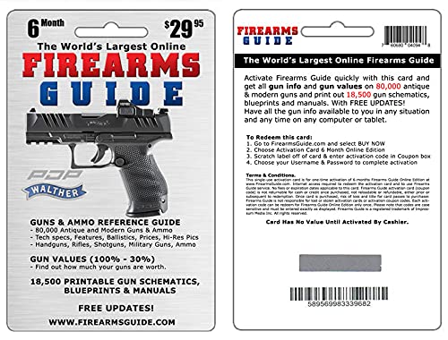 Firearms Guide 12th Edition Online - the world's largest firearms, ammo and air guns reference guide, gun value guide and gun schematics, manuals & blueprints library with FREE UPDATES!