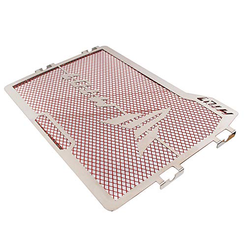 Stainless Steel Motorcycle Radiator Guard Protective Grille Cover for Yamaha MT07 2014-2019 (Red)
