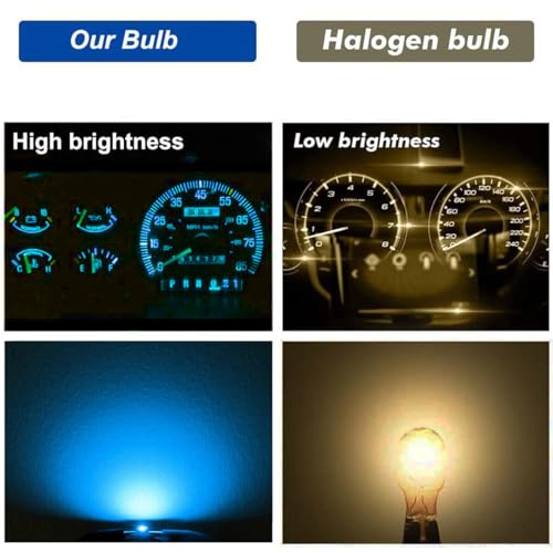 Kit 10 Bombillas LED T5 B8.4D Azul Hielo para Panel Instrumentos miniatura 3