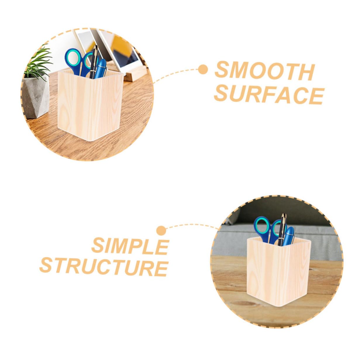 PRETYZOOM 16 Pz Barile di stoccaggio in legno organizer da scrivania con penna porta pennelli per trucco portamatite portapenne tazza della penna Portaspazzole porta di legno