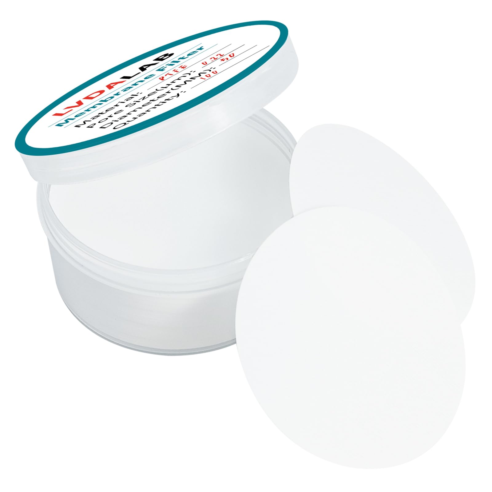 PTFE Membrane Filter, Hydrophobicity Membrane Disc Filters, 50 mm Diameter, 0.22µm Pore Size Pack of 100, Non-Sterile-image-40