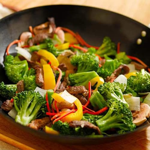 Wok de hierro fundido con pala de hierro 38 cm miniatura 2