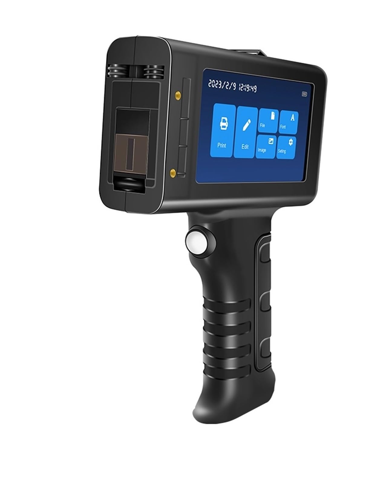 MYUYEE Portable 12.7Mm Handheld Inkjet Printer Qr Barcode Batch Number Logo Expiry Date Label Printer With Black Cartridge On Any Surfaces