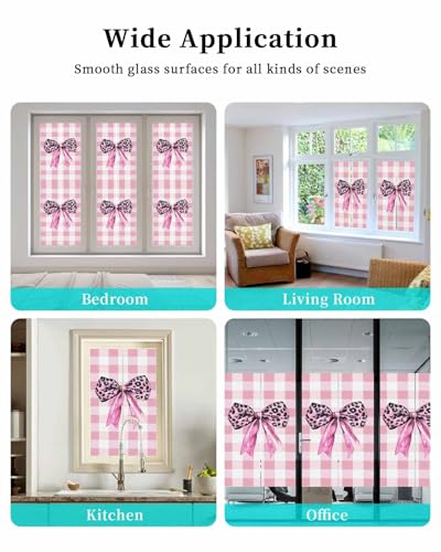 Película de privacidad para ventana con diseño leopardo rosa 19.6"x39.3" miniatura 7