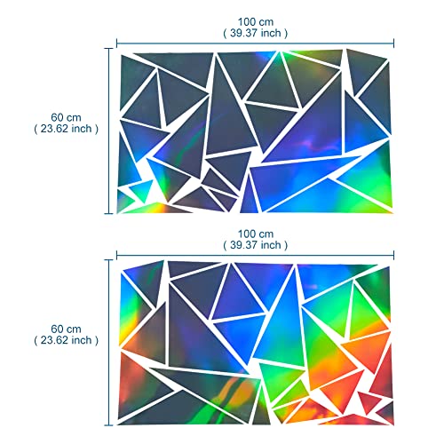 Image of ATOMO 2 Triangle Car Decals Vinyl Decal Graphics, Holographic Laser