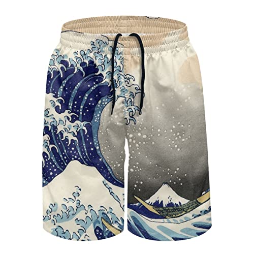 JooMeryer Men's Art Van Gogh Board Shorts Quick-Dry Summer Beach Shorts Swim Shorts