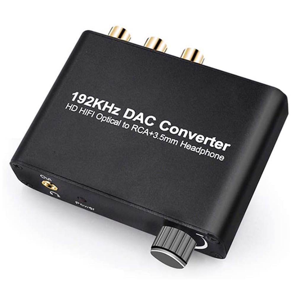 DAC PROZOR 5.1 Canaux - Décodeur Audio Dolby/DTS Optique/coaxial Vers RCA Avec Câble