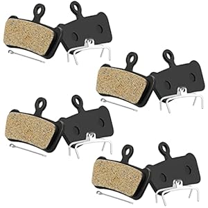 4 Paar Fahrrad Scheiben Bremsbeläge Kompatibel mit Sram Guide RSC Avid XO Elixir 7 9 Trail 4 Kolben MTB Scheibenbremsen, Copper Semi Metallisch