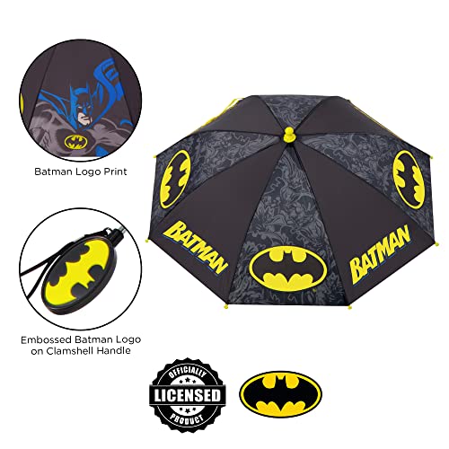 Dc Comics Kids Umbrella, Batman Rain Wear For Boys Ages 3-6, Black #TOP2