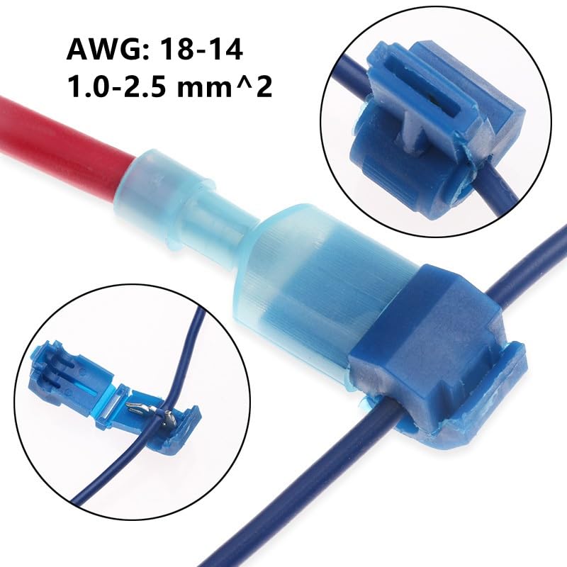 Conector de cable rápido con conector en T aislado y terminal de bloqueo a presión 5