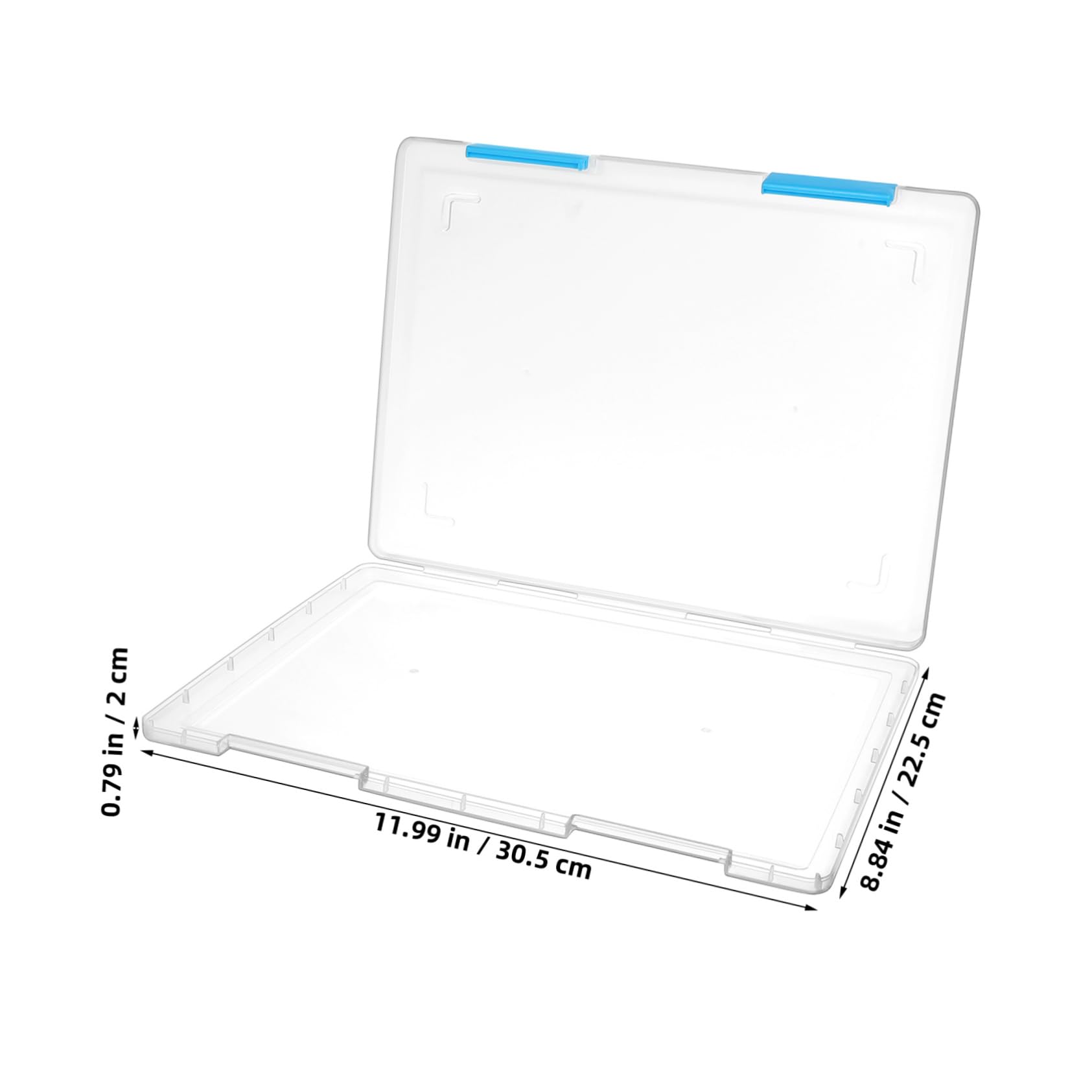 A4 Papieraufbewahrungsbox 4 Stück Kunststoff mit Deckel, Transparent