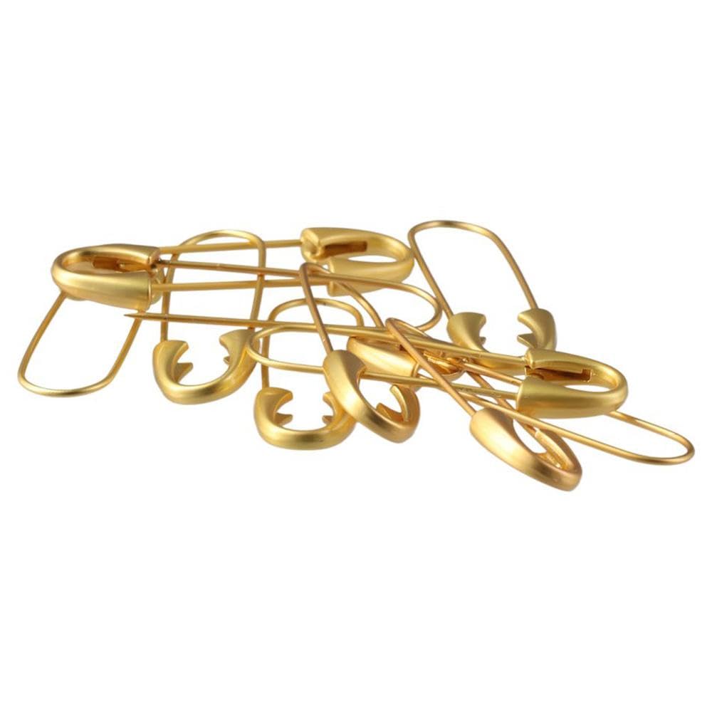 hobbyhub 10Pcs Gold Brooches Metal Spring Lock Pin,Heavy Duty Safety Pin,Metal Safety Pin for DIY Jewelry Clothes,Sewing,Knitting,Craft Projects