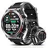 Military Smart Watch, 1.52-Inch Touch Screen Tactical Smartwatch with Text and Call, Heart Rate, Blood Oxygen, and Activity Trackers – Compatible with iPhone and Android, for Men and Women(Black)