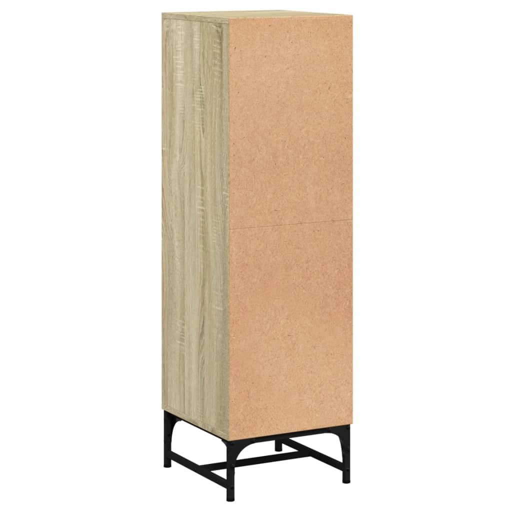 Fengshui Highboard ze szklanymi drzwiami dąb Sonoma 35 x 37 x 120 cm