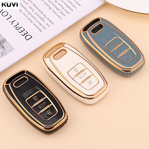 Image of BKN TPU Premium Car 3 Button Remote Key Cover Case for Audi Smart Key Audi A1 A3 A4 A5 A6 A7 A8 Quattro Q3 Q5 Q7 2009-2015 - Multicolor, 1pcs