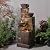 KAISOKU 38.2" Tall Outdoor Water Fountain,Stone Texture Modern 4 Tiers Cascading Bowls Garden Fountains Outdoor,Suit for Patio, Deck, Porch, Lawns, Backyard and Home Art Decor