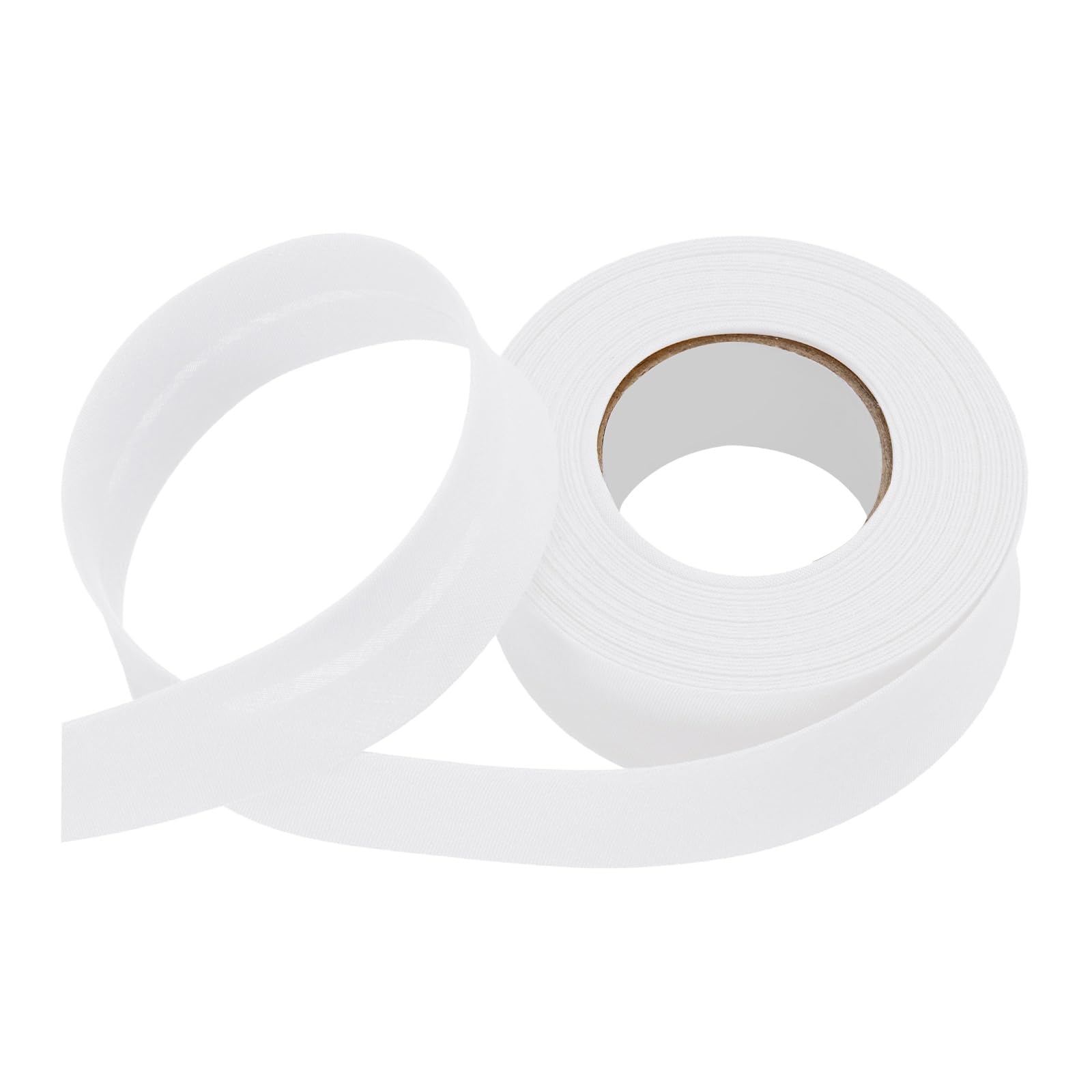 sourcing map 3/4 Inch Single Fold Bias Tape Polyester Continuous Bulk Bias Tape for Sewing, Seaming Quilting Hemming Binding Crafts (White 6 Yards)