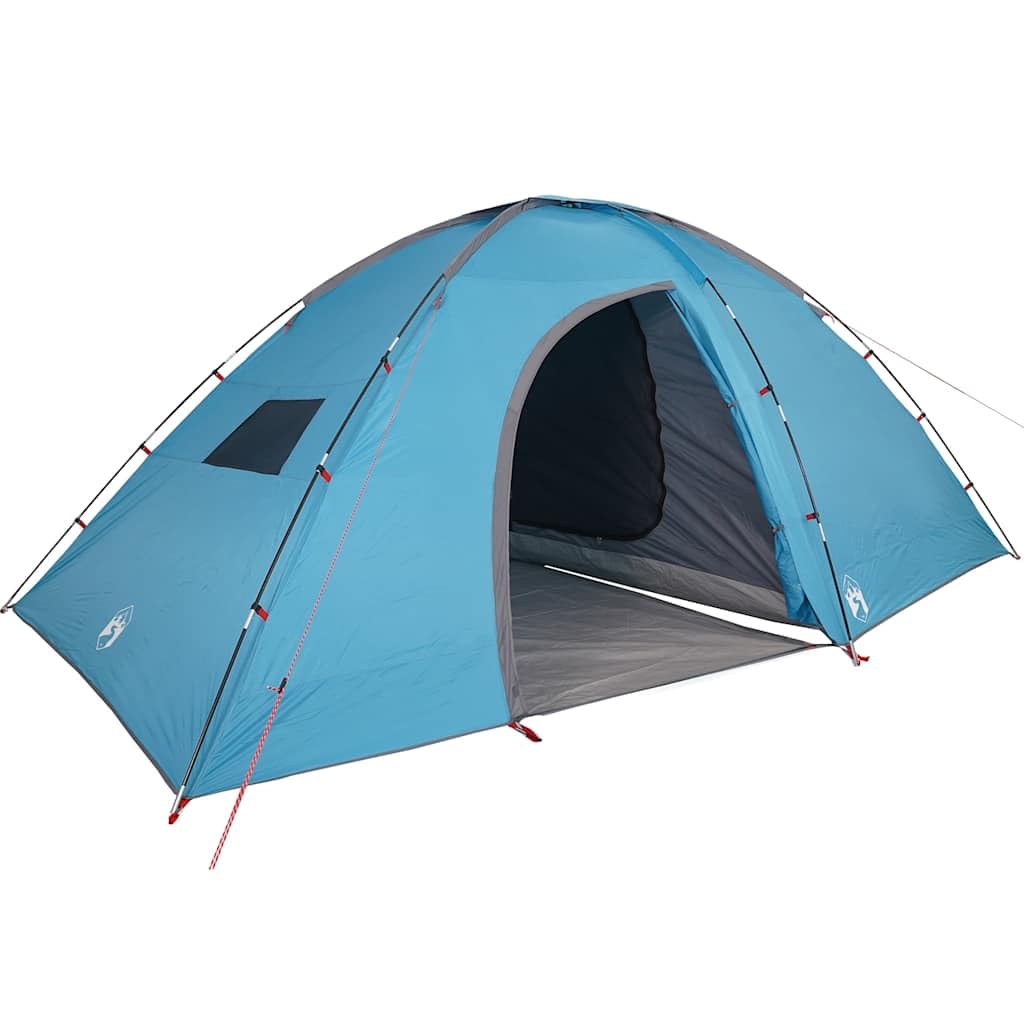 Tenda da Campeggio 8 Persone Grigio e Arancione