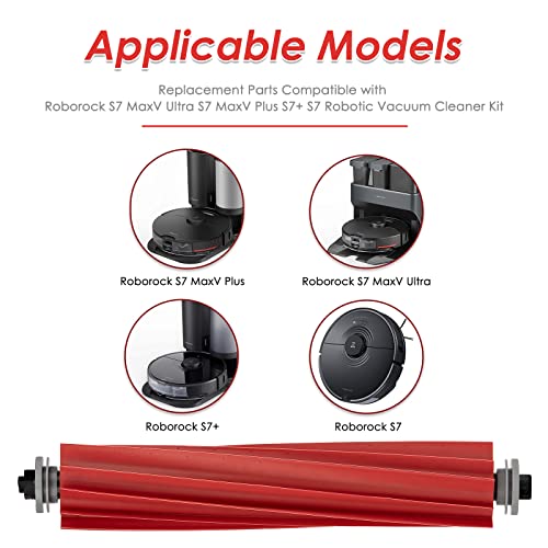 Image of (2 Pack) QV 35A QV 35S Roller Brushes Main Brush for Roborock QV 35A, QV 35S, S7, S7+, S7 MaxV, S7 MaxV Plus, S7 MaxV Ultra, Q7 Q7+ Q7 Max, Q7 Max+ Q Revo, Qrevo MaxV, Qrevo Pro, Qrevo S, Qrevo Plus