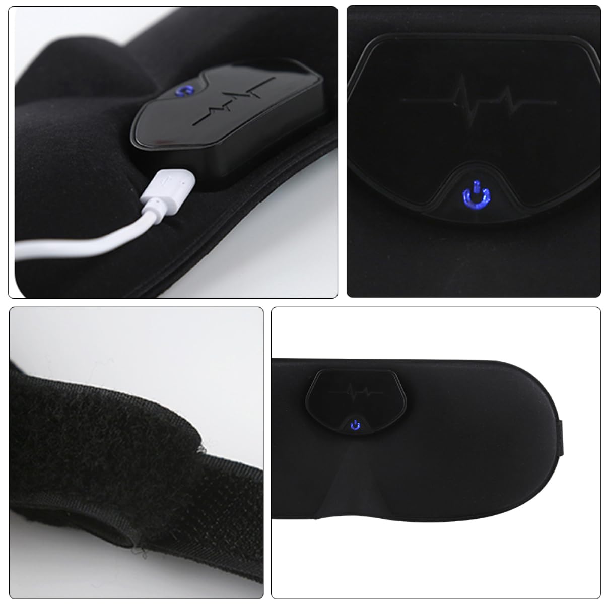 Instrument de Sommeil Tête sans Fil USB, Masseur Noir