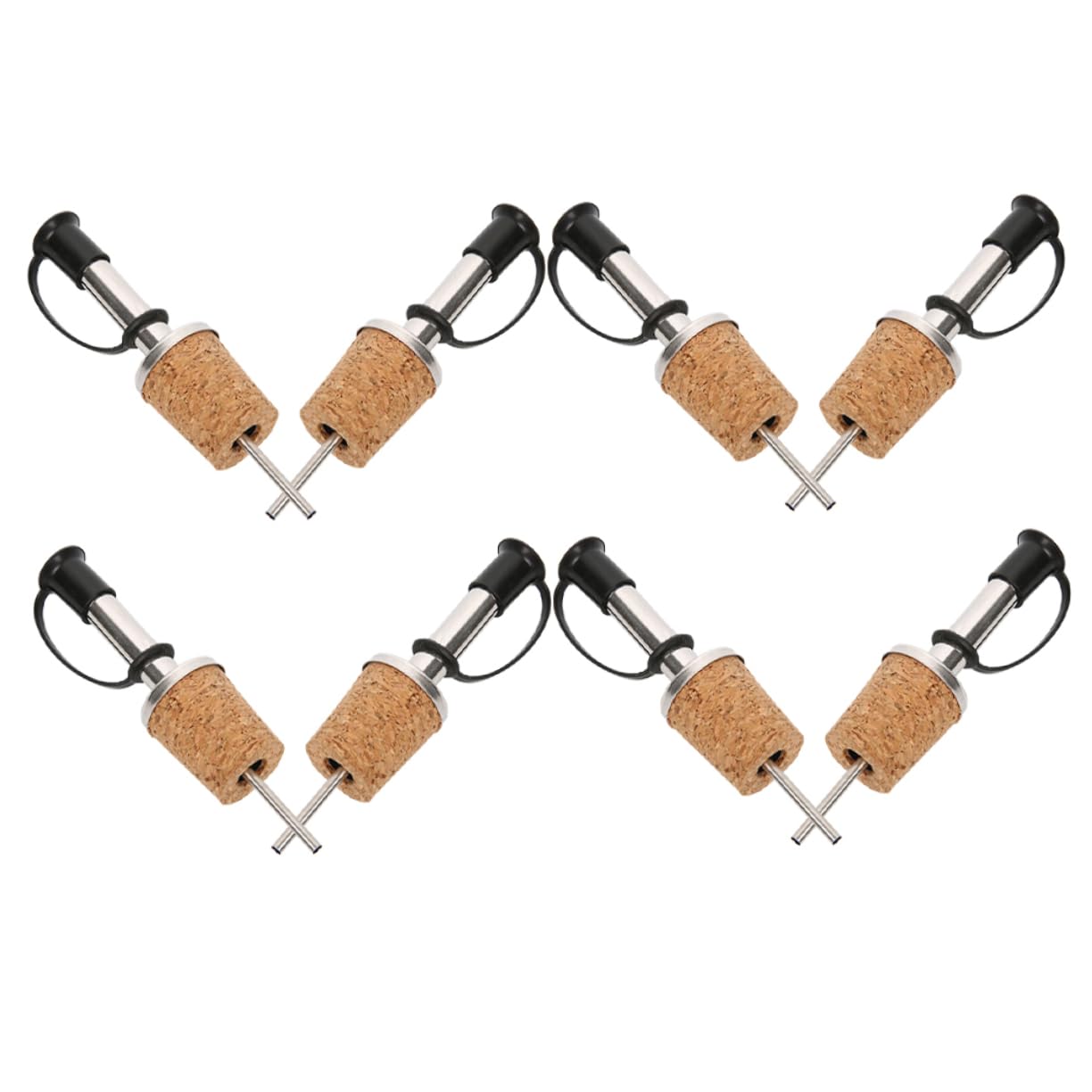 OFFSCH 8Pcs Wine Pourer and Stopper Wine Accessories for Preservation and Pouring present for Wine Lovers and Entertainers