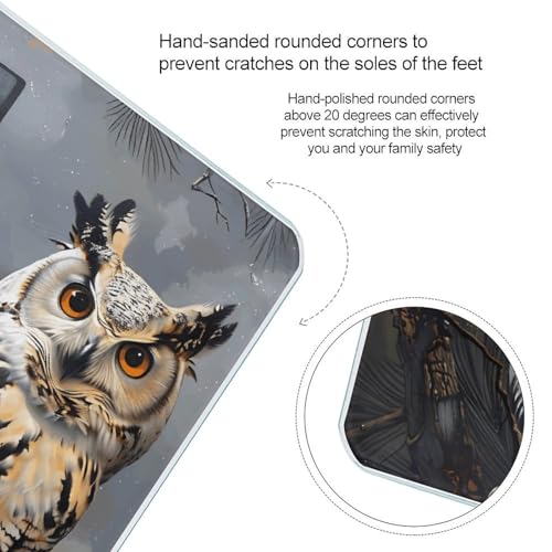 Báscula digital Owl Birds para baño 26 x 26 cm miniatura 4