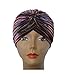 Fashion 21 Women's Pleated Glittered Turban Hat Head Wear (Purple Multi)