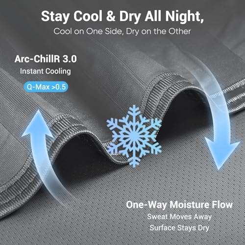 Image of Elegear Cooling Blanket for Hot Sleepers, One-Way Moisture Flow 79 inch x 86 inch