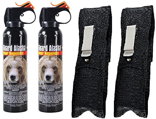 Guard Alaska 9 oz. Bear Spray Repellent + Pepper Enforcement Belt Clip Holster