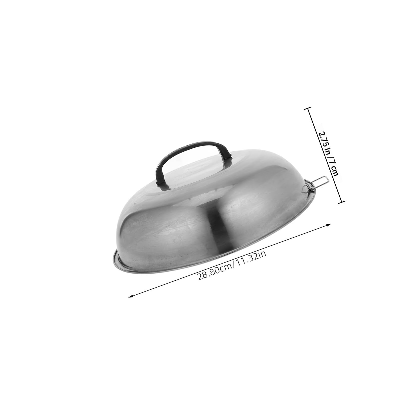 Toyvian Strumento di Cottura Coperchio Bombato 30 CM in Acciaio Inossidabile Manico, Compatibile Pentole e Wok, per Mantenere Freschi gli Alimenti Durante la Cottura