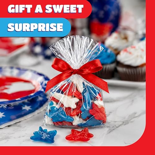 Patriotic Candy, Red White and Blue Candy, Airplane Gummies - 2 Lb Pack - image 5