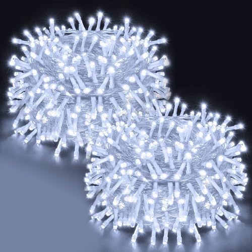 Luces, Home Improvement EASYTAO Luces de Navidad 2PCS, 10M 100LED 8Modos de Iluminación Que Cambian de Color, Enchufe de Extremo a Extremo para Interior, Navidad, Fiesta, Patio...
