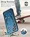 FNTCASE for Samsung-Galaxy S23+Plus Case: Dual Layer Protective Textured Cover & Rugged TPU Shell with Kickstand | Military Grade Drop Protection | Heavy Duty Cell Phone Protector(Blue)