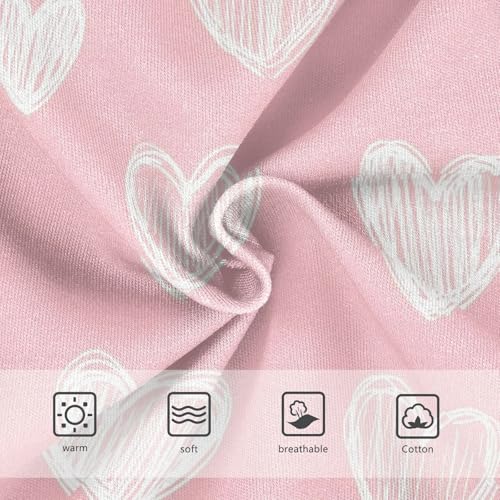 Wusikd Hearts White Girls' Underwear Cotton Girls Briefs Soft Toddler Underwear 2T3