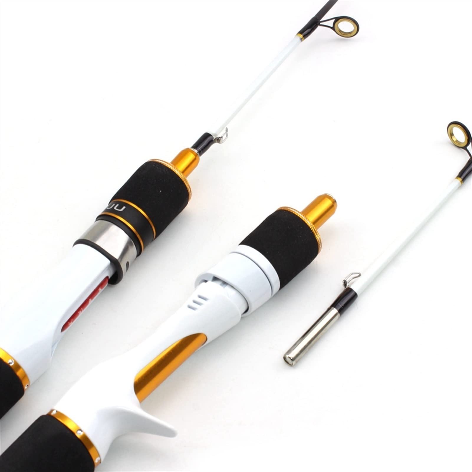 Telescopic Fishing Rod Combos Ice Fishing Rod Carbon Rod Valve Boat Pole Ice Fishing Rod Fishing Tackle Set High Visibility Ice Fishing Rod Portable Fishing Rods Outdoor Fishing Poles (One Color