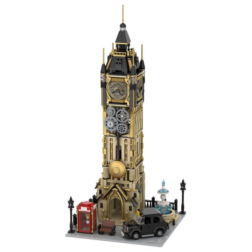 PANTASY Original Steampunk Series Steampunk Clock Tower Park Building Set 58 cm