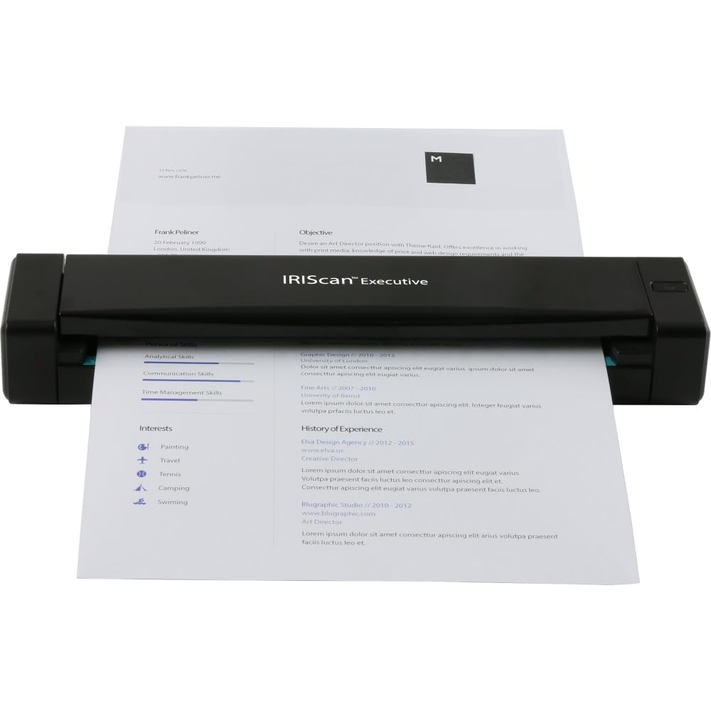 I.R.I.S. IRIScan Executive 4 - Escáner (216 x 813 mm, 600 x 600 DPI, 24 bit, 8 bit, 1 bit, 8 ppm)